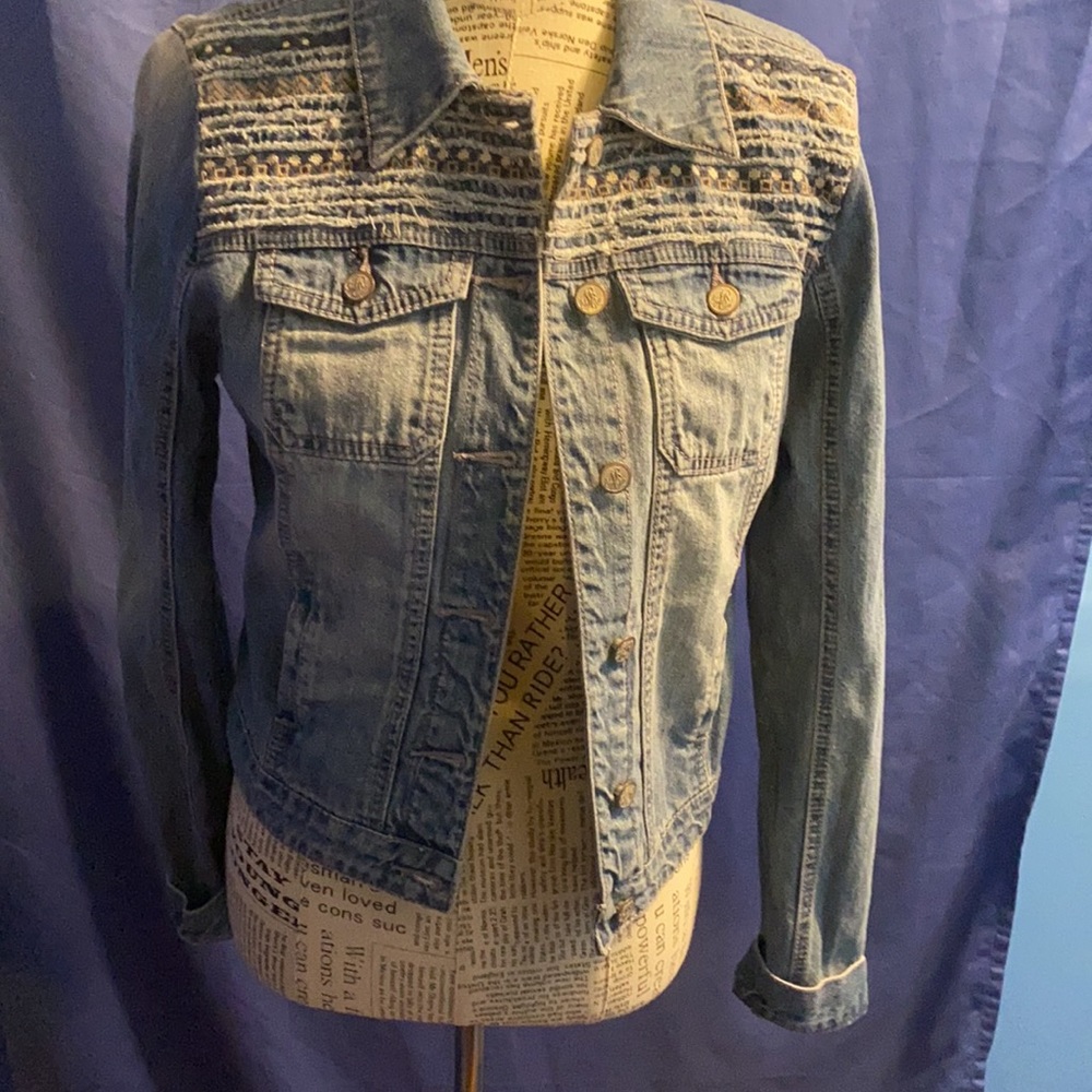 Light wash denim jacket